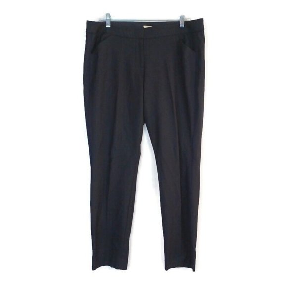J. Crew Pants - J Crew Womens Bi Stretch Wool Blend Side Stripe Trousers Black w Pockets size 14